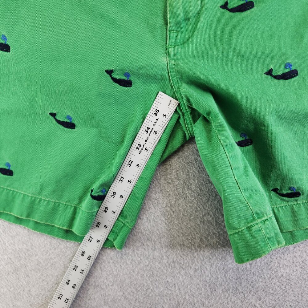 Polo Ralph Lauren Shorts Mens 34 Green Whale Print Vintage Nautical Sea Ocean - Picture 12 of 14